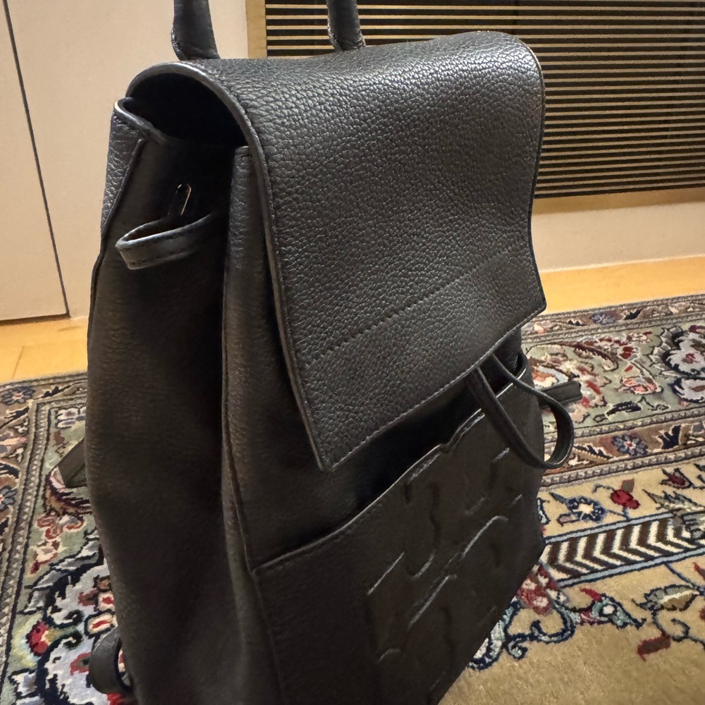Tory Burch Black Leather Backpack - Picture 3 of 9
